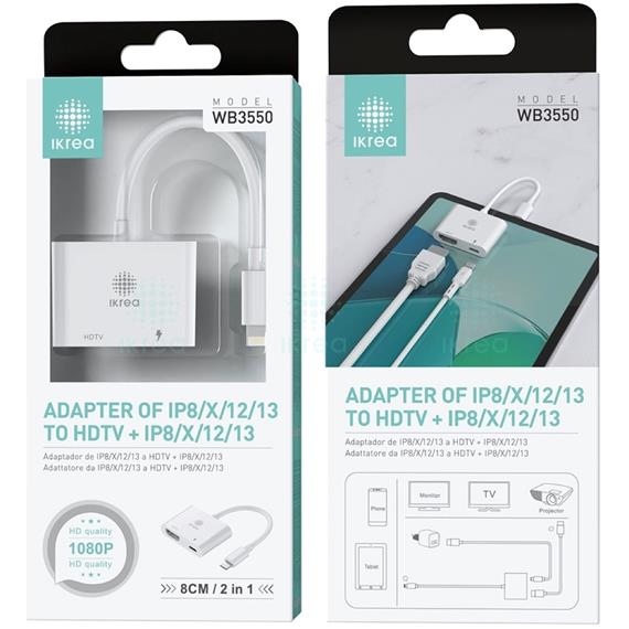 Adaptador Ligthning a HDMI Ikrea WB3550