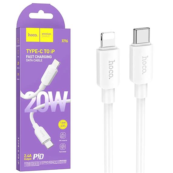 Cable USB-C a Lightning Hoco X96 27W Blanco