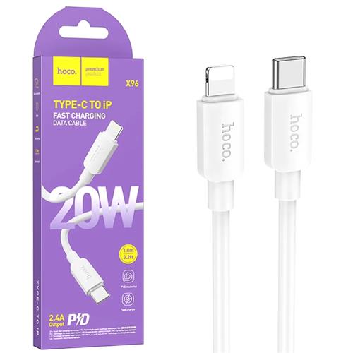 Cable USB-C a Lightning Hoco X96 27W Blanco