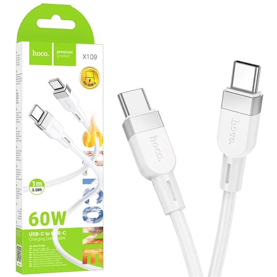 Cable USB-C a USB-C 60W 1 Metro Blanco Hoco X109