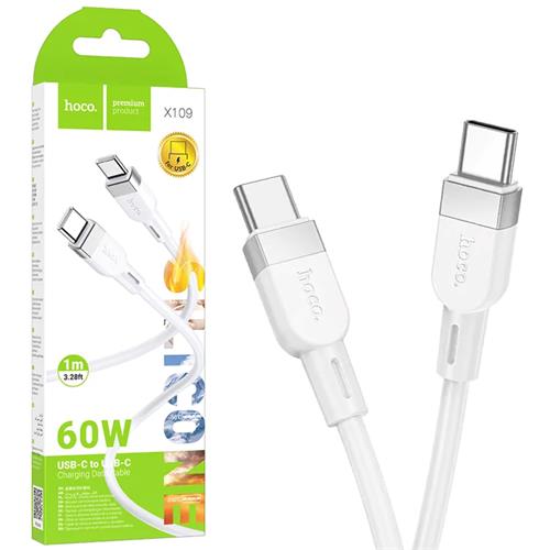 Cable USB-C a USB-C 60W 1 Metro Blanco Hoco X109