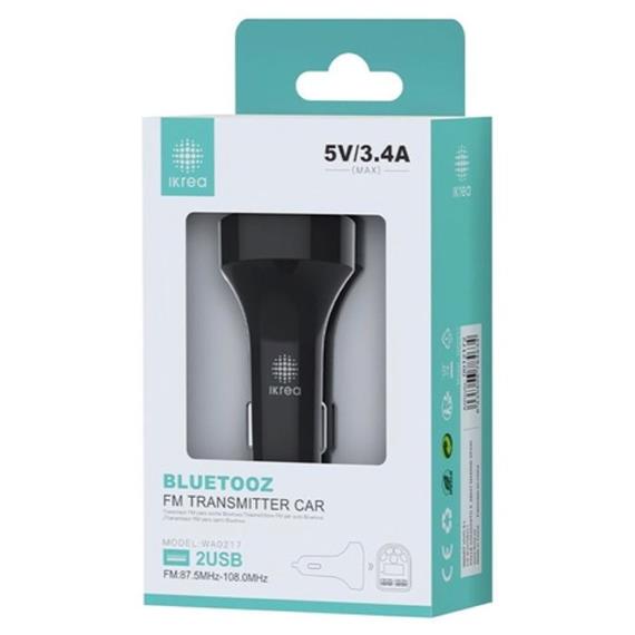 Transmisor FM con Bluetooth Ikrea WA0217 con cargador 18W