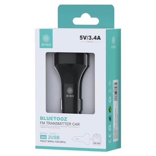 Transmisor FM con Bluetooth Ikrea WA0217 con cargador 18W