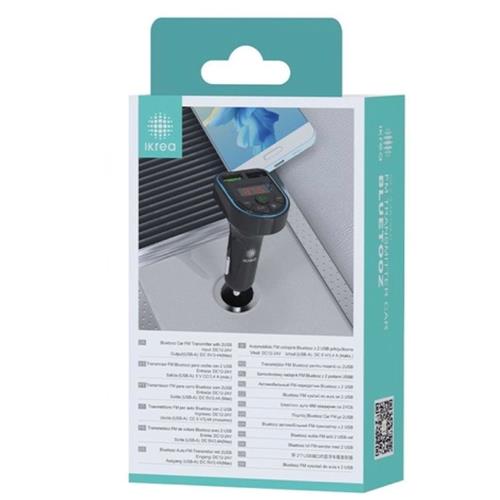 Transmisor FM con Bluetooth Ikrea WA0217 con cargador 18W
