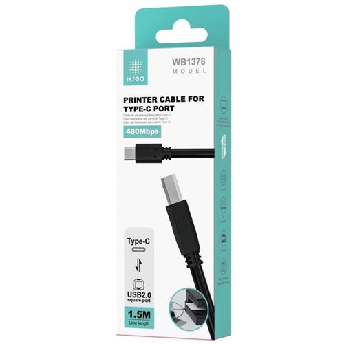 Cable de Impresora 1.5 Metros Ikrea WB1378