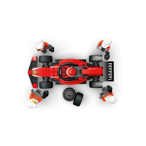 LEGO 60443 Parada en Boxes de F1 y Equipo de Mecánicos con Coche Ferrari