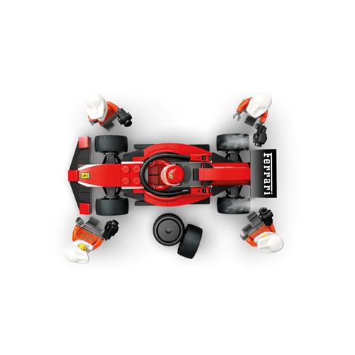 LEGO 60443 Parada en Boxes de F1 y Equipo de Mecánicos con Coche Ferrari