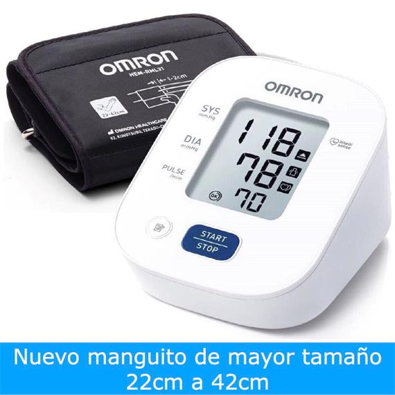 Omron M2+ Tensiómetro con memoria y Manguito 22-42cm Hem-7146-E