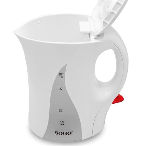 Sogo Hervidor de Agua Plástico 1.0L 1100W (KET-SS-5740)