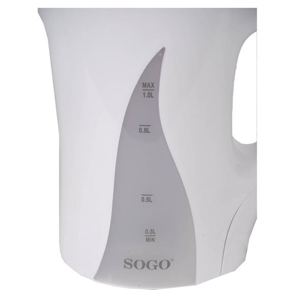 Sogo Hervidor de Agua Plástico 1.0L 1100W (KET-SS-5740)