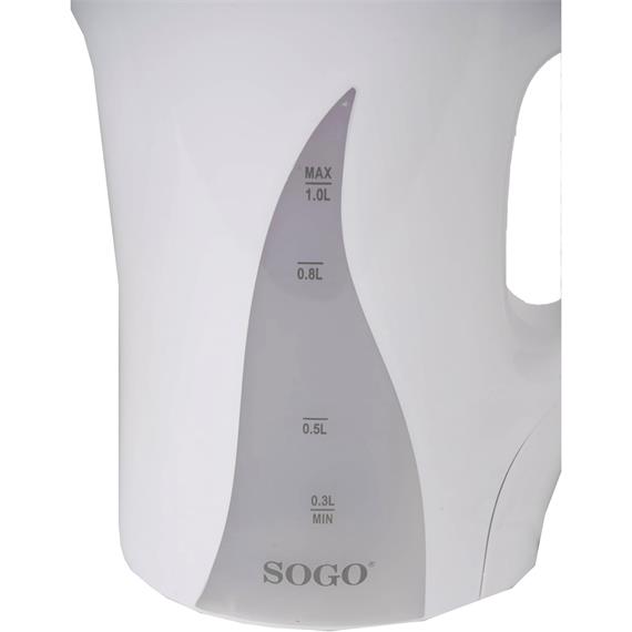 Sogo Hervidor de Agua Plástico 1.0L 1100W (KET-SS-5740)