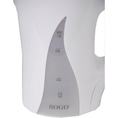 Sogo Hervidor de Agua Plástico 1.0L 1100W (KET-SS-5740)