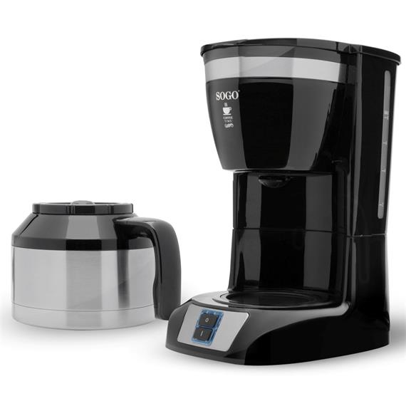 Sogo Cafetera Goteo 1L 800W 10 Tazas con Jara de Acero Inox (CAF-SS-5660)