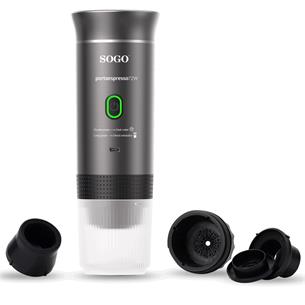 Sogo Cafetera Portátil Recargable para cápsulas y café molido 20 Bar (CAF-SS-5622)