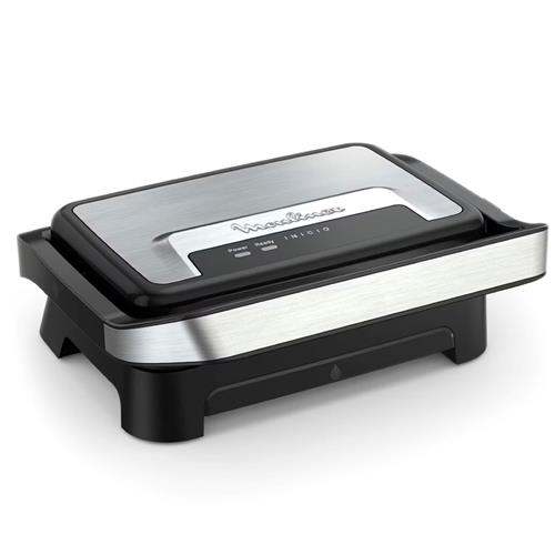 Moulinex GI270D10 Parrilla Eléctrica 1000W Inox-Negro
