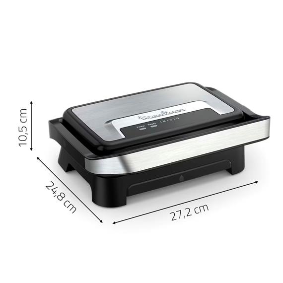Moulinex GI270D10 Parrilla Eléctrica 1000W Inox-Negro