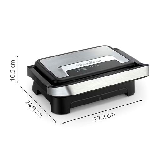 Moulinex GI270D10 Parrilla Eléctrica 1000W Inox-Negro