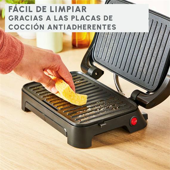 Moulinex GI270D10 Parrilla Eléctrica 1000W Inox-Negro