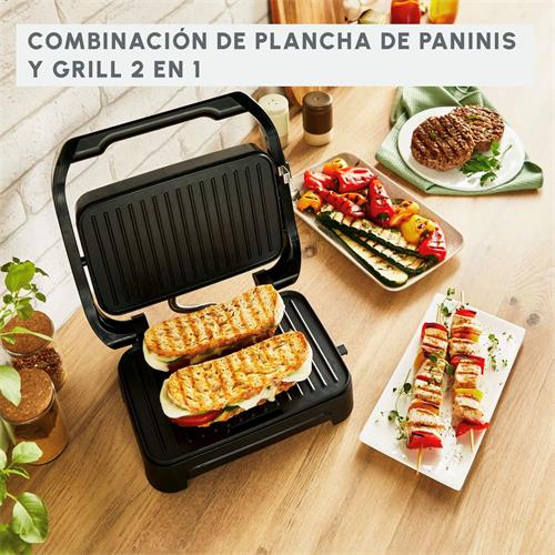 Moulinex GI270D10 Parrilla Eléctrica 1000W Inox-Negro