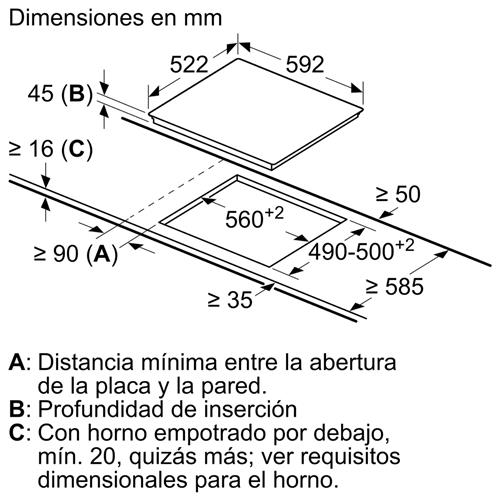 BALAY 3EB715LR 3F ENCIMERA BISEL DELANTERO