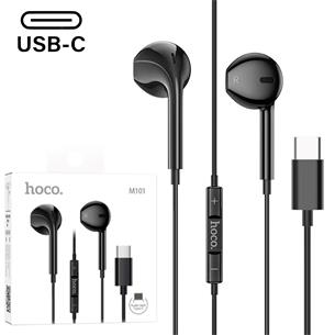 Hoco M101 Auricular USB-C con Micrófono Negro
