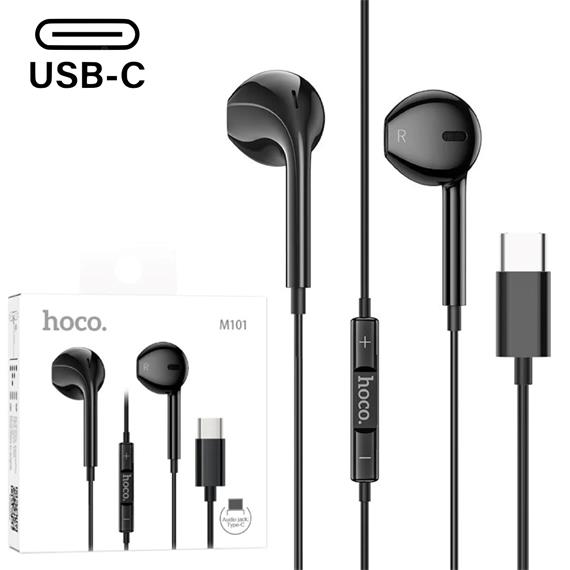 Hoco M101 Auricular USB-C con Micrófono Negro
