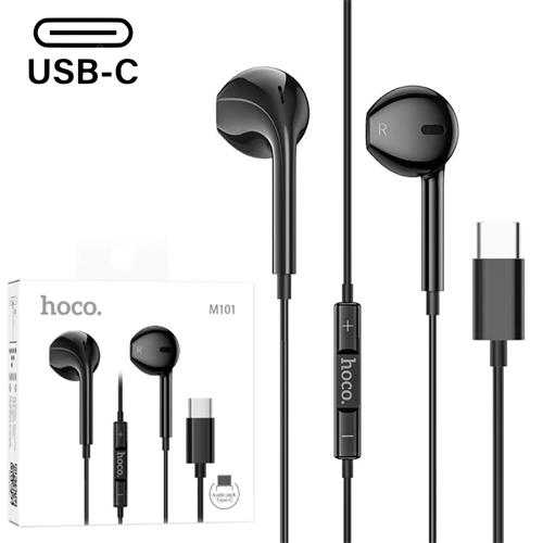 Hoco M101 Auricular USB-C con Micrófono Negro