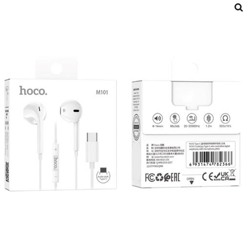 Hoco M101 Auricular USB-C con Micrófono Blanco