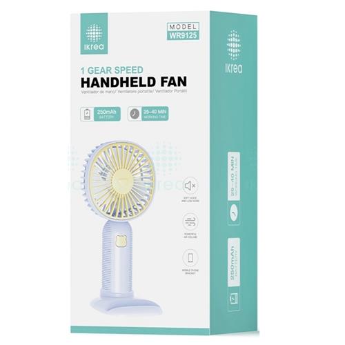 Ventilador de Mano 1 Velocidad 250mAh Ikrea WR9125