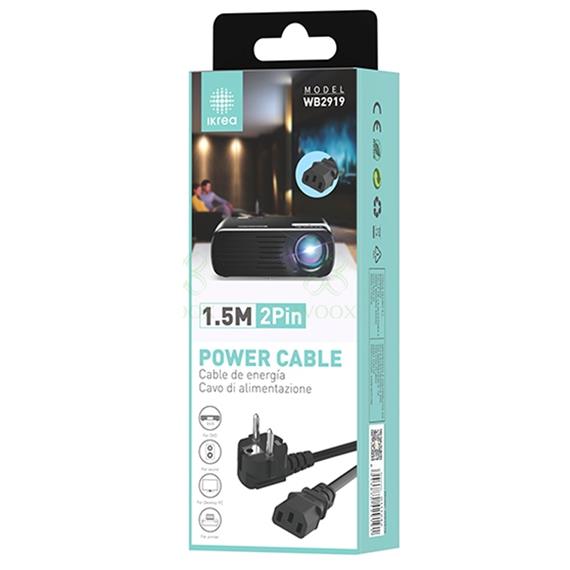 Cable de Alimentación 2 Pines 1.5M Ikrea WB2919
