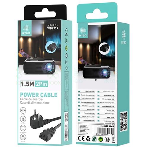 Cable de Alimentación 2 Pines 1.5M Ikrea WB2919