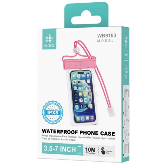 Funda Impermeable para Móvil  3.5" a 7´´ IPX8 Ikrea WR9153 Rosa