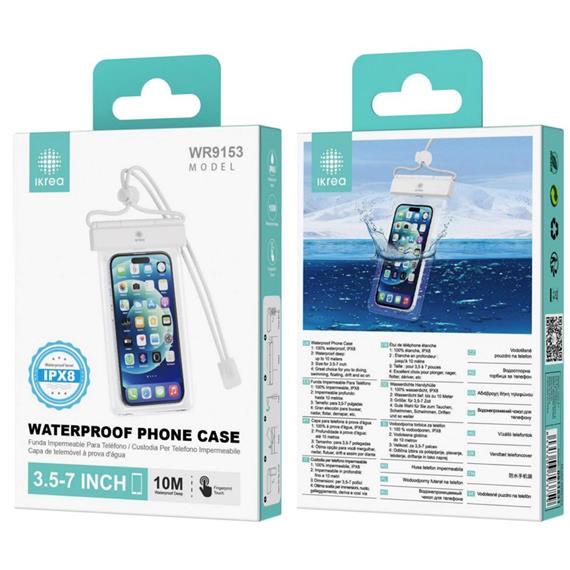 Funda Impermeable para Móvil  3.5" a 7´´ IPX8 Ikrea WR9153 Plata