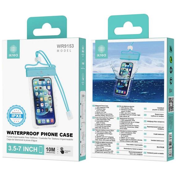 Funda Impermeable para Móvil  3.5" a 7´´ IPX8 Ikrea WR9153 Azul