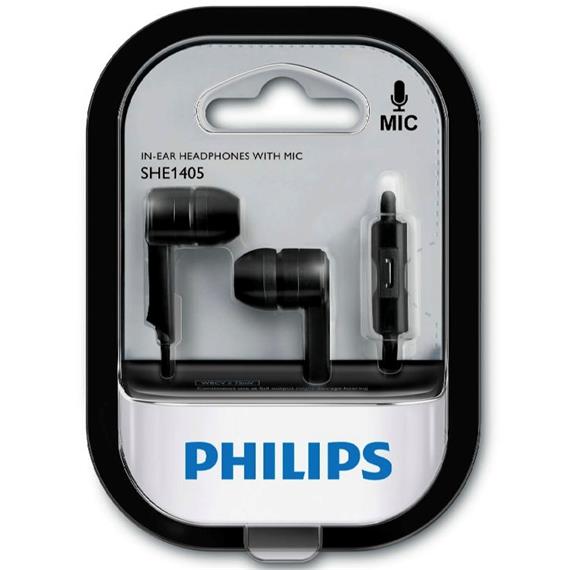 Philips HE1405BK Auricular con Micrófono Negro