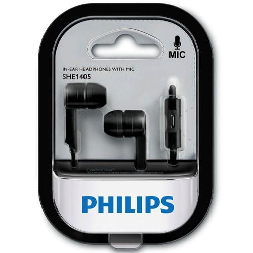 Philips HE1405BK Auricular con Micrófono Negro