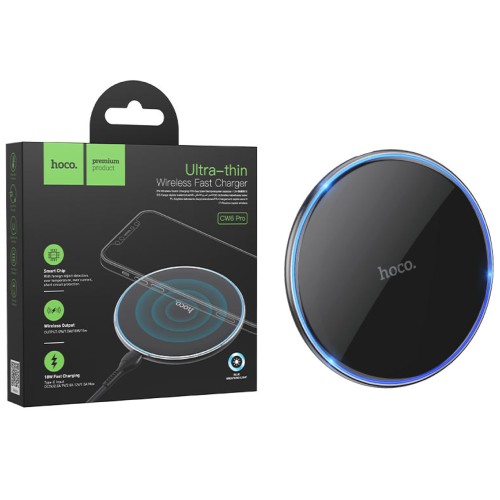 Hoco CW6 Pro Cargador Inalámbrico Rápido 15W Negro