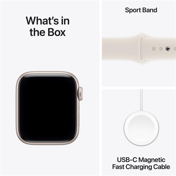 Apple Watch SE (3ª Gen) GPS 40mm Blanco Estrella / Blanco Estrella -S/M (MEH34QL/A)