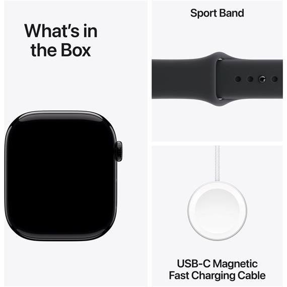 Apple Watch S11 GPS + Cellular 46mm Jet Black Aluminium M/L (MFC44QL/A)