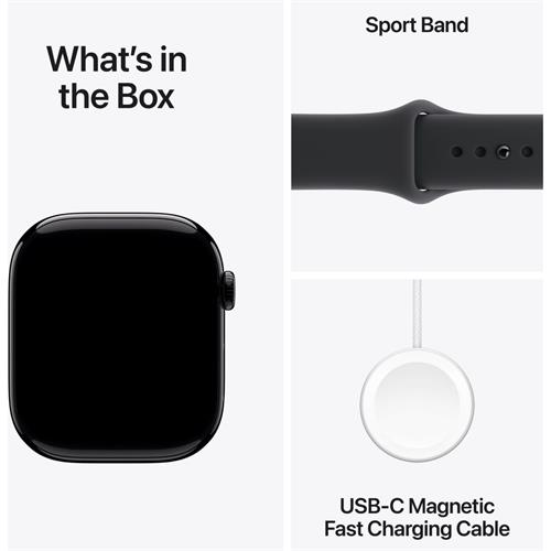 Apple Watch S11 GPS + Cellular 46mm Jet Black Aluminium M/L (MFC44QL/A)