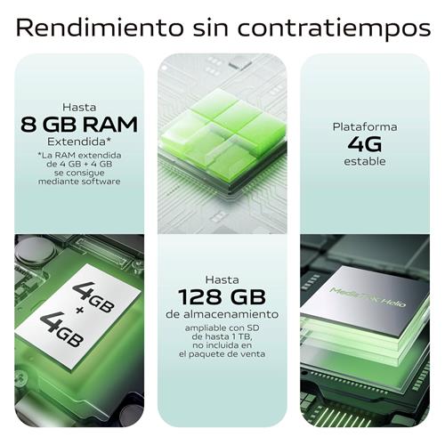 Vivo Y03 6.56" 4GB 128GB 5.000mah IP54 Space Black