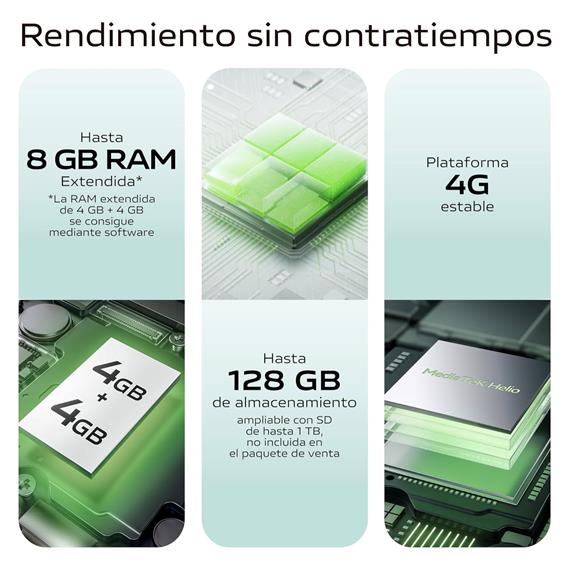 Vivo Y03 6.56" 4GB 128GB 5.000mah IP54 Gem Green