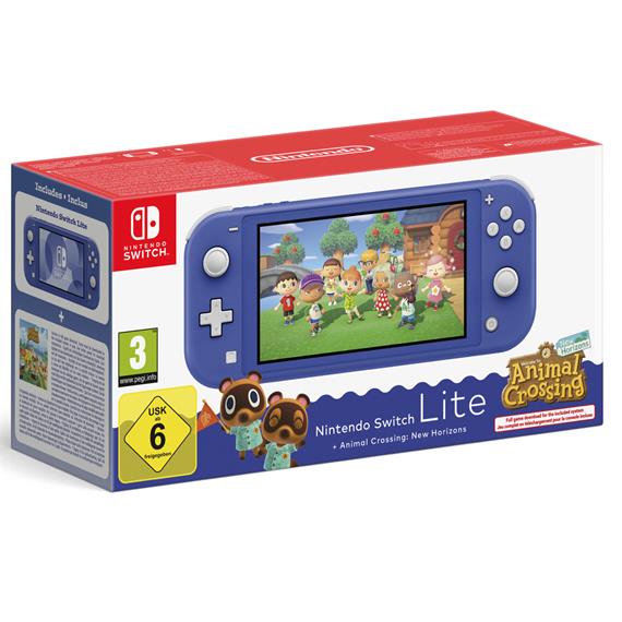 Nintendo Switch Lite Consola Azul + Animal Crossing New Horizons