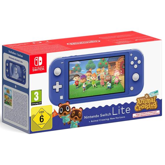 Nintendo Switch Lite Consola Azul + Animal Crossing New Horizons