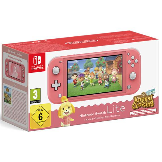 Nintendo Switch Lite Consola Coral + Animal Crossing New Horizons