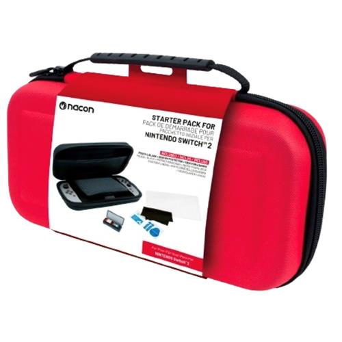 Nacon Pack Funda Rigida L+ Protector para Nintendo Switch 2 Roja (SWITCHNEWPACK5RED)