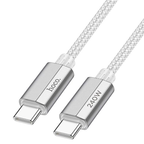 Cable USB-C a USB-C 240W 1.8 metros Reforzado Hoco U134 Gris