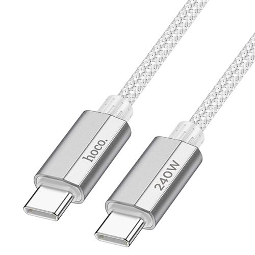 Cable USB-C a USB-C 240W 1.8 metros Reforzado Hoco U134 Gris