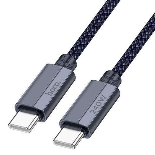 Cable USB-C a USB-C 240W 1.8 metros Reforzado Hoco U134 Azul