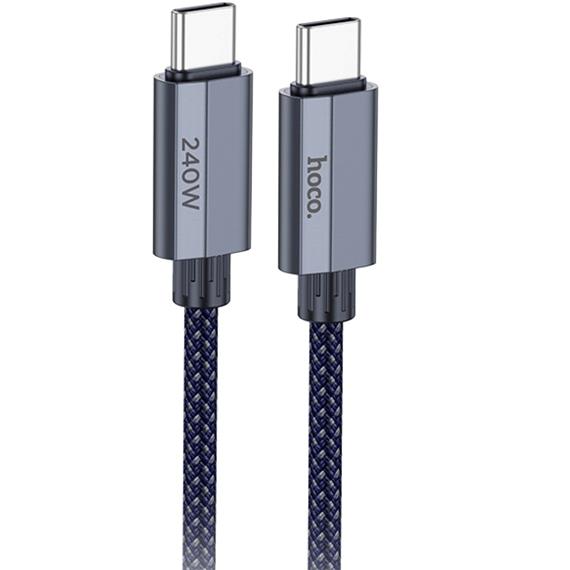 Cable USB-C a USB-C 240W 1.8 metros Reforzado Hoco U134 Azul